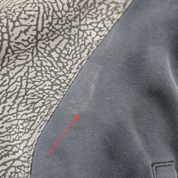 Nike Jordan Pullover Sweatshirt Quarter Zip Gray Elephant‎ Print XXL Street Ball - Picture 5 of 9